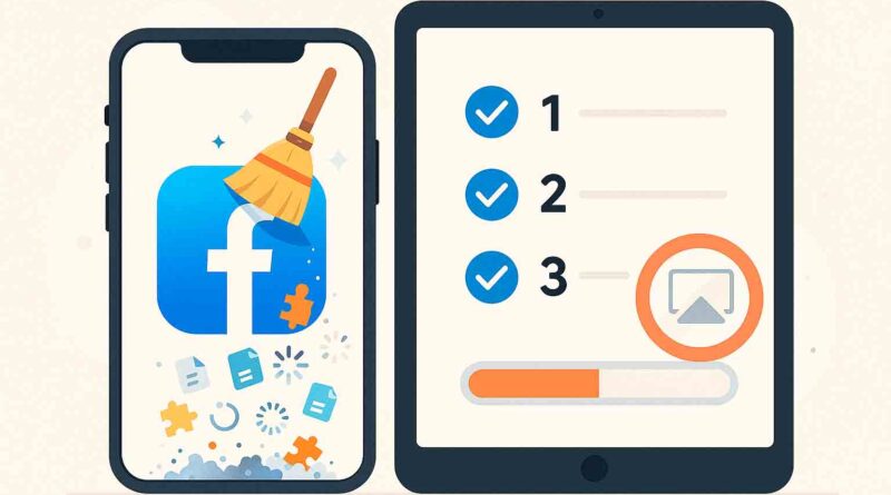 how to clear facebook cache on iphone