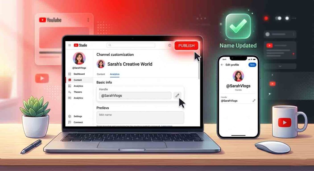 how to change youtube username